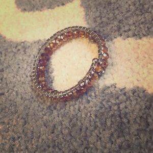 Faux Diamond and Bead Bracelet